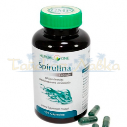 Капсулы Спирулина, комплекс витаминов, минералов и аминокислот Herbal One Spirulina Capsule